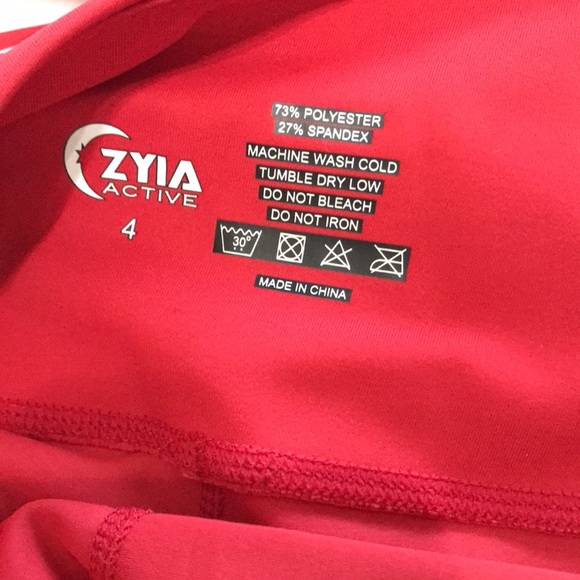 ZYIA Active Red Leggings - Picture 3 of 4